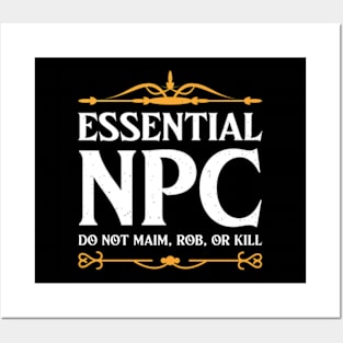 Essential NPC Non-Playable Character Gaming Posters and Art